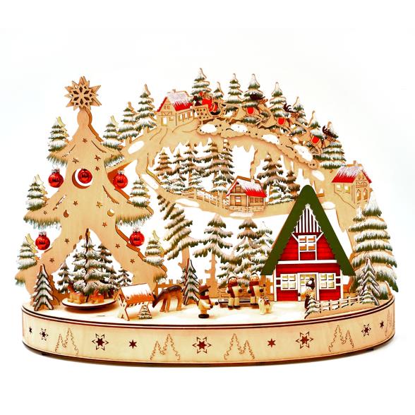 Lichterbogen Wald mit Kugeln