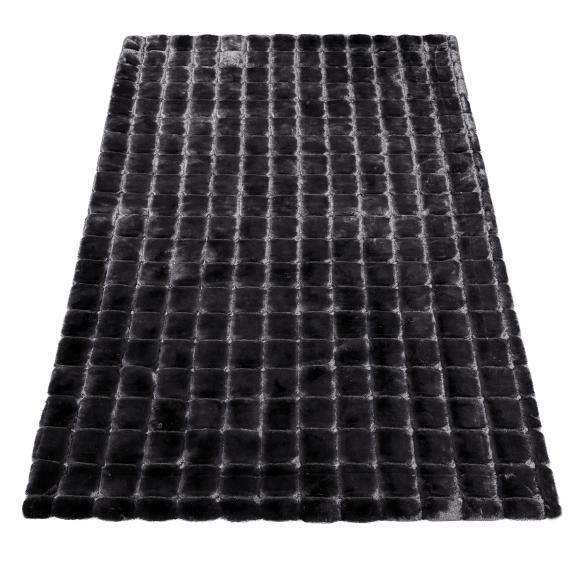 Felldecke Deluxe Karos 150x200cm braun