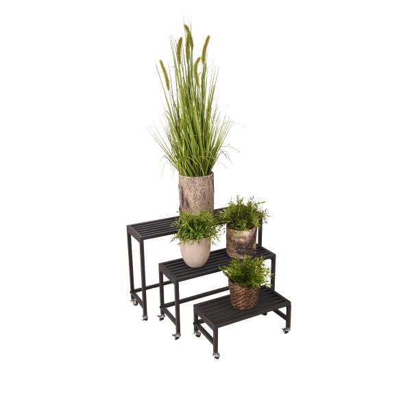 Pflanzbank Elara 3er Set Stahl schwarz
