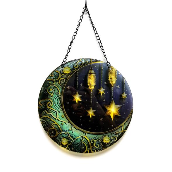 Fensterbild Mond und Sterne 25cm