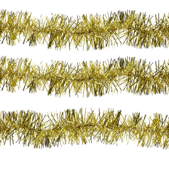 Lichterkette Lametta beleuchtet gold10m