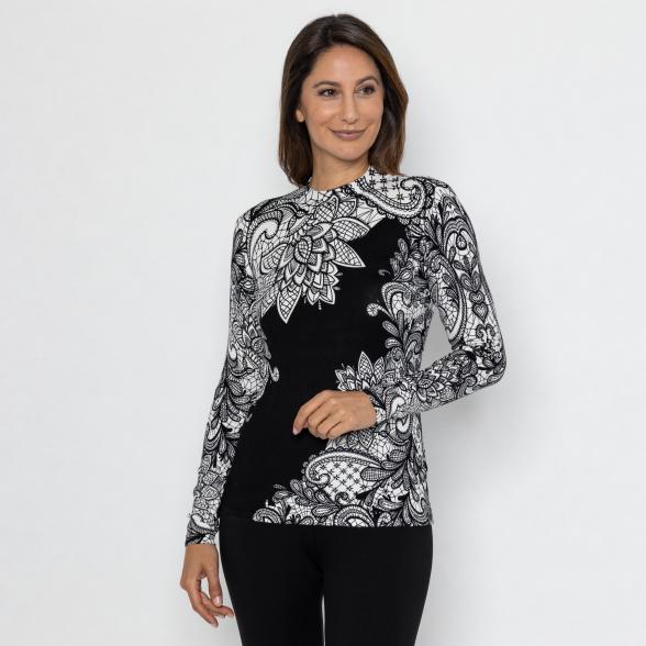 MILANO Design Pullover schwarz/  weiß