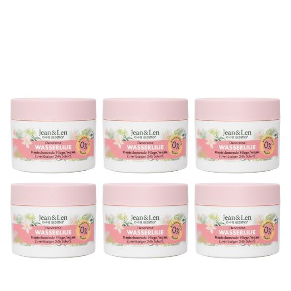 Jean & Len Deocreme 6x50ml Wasserlilie