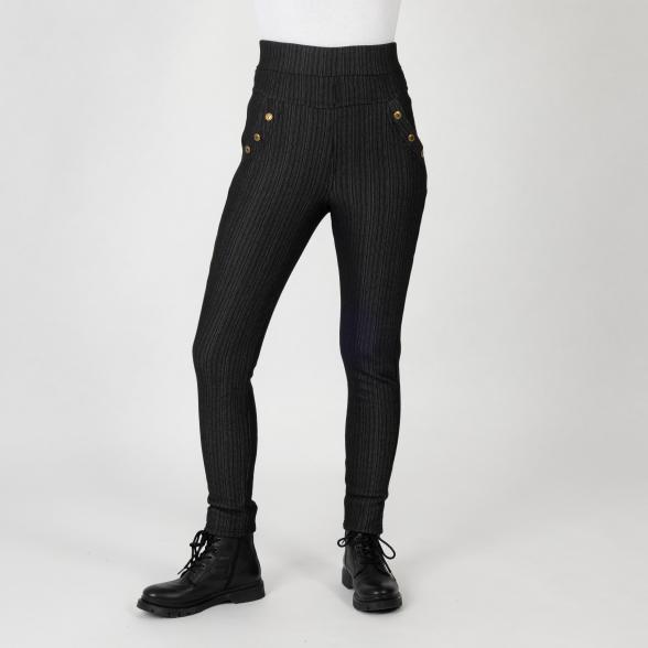 FASHION NEWS Thermo-Fleece-Jeans-Leggings schwarz