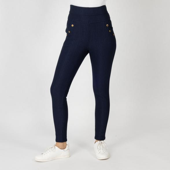 FASHION NEWS Thermo-Fleece-Jeans-Leggings marine