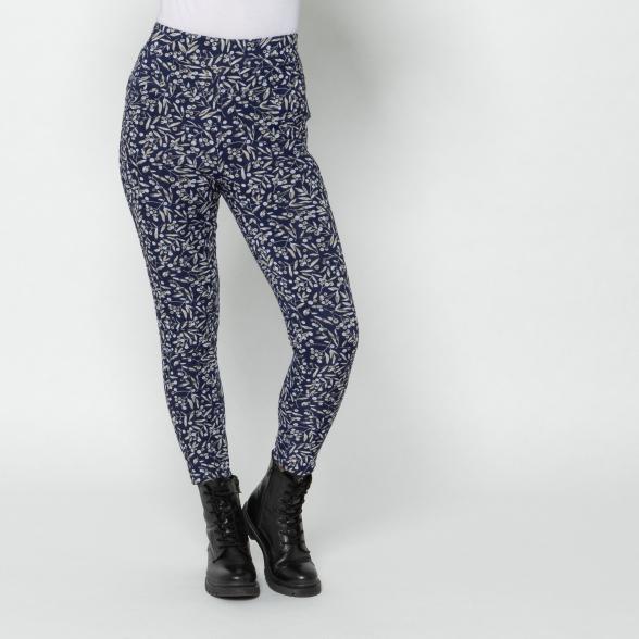 FASHION NEWS Thermo-Fleece-Leggings marine/beige