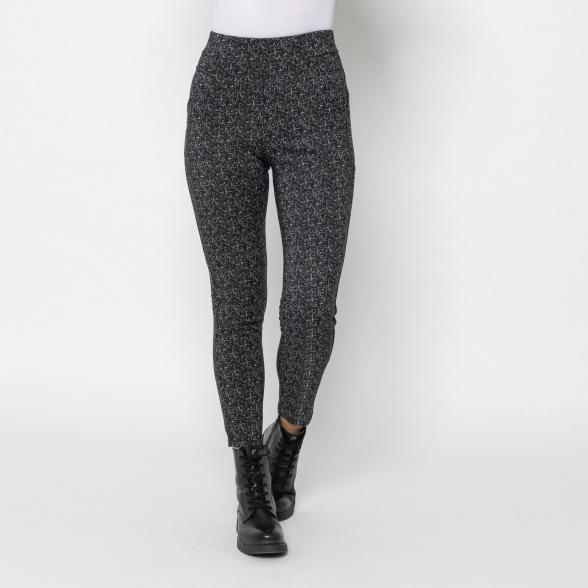 FASHION NEWS Thermo-Fleece-Leggings schwarz/weiß