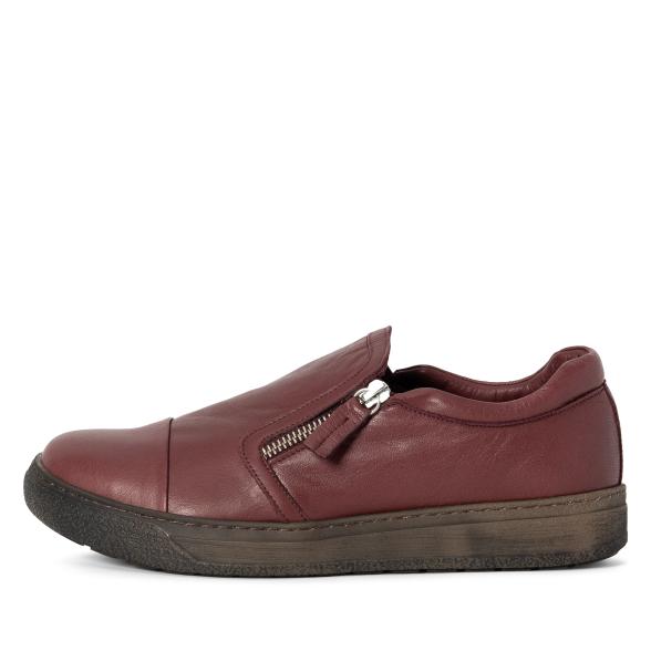 Andrea Conti Damen Lederslipper burgund