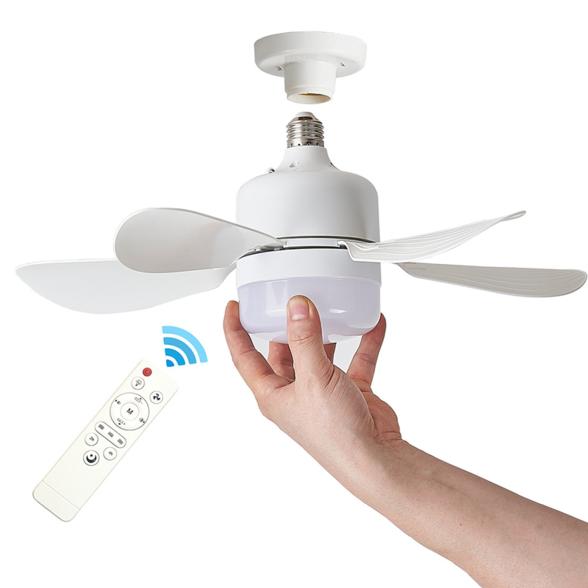 Deckenventilator mit Licht warm weiß/weiß 40 cm,
