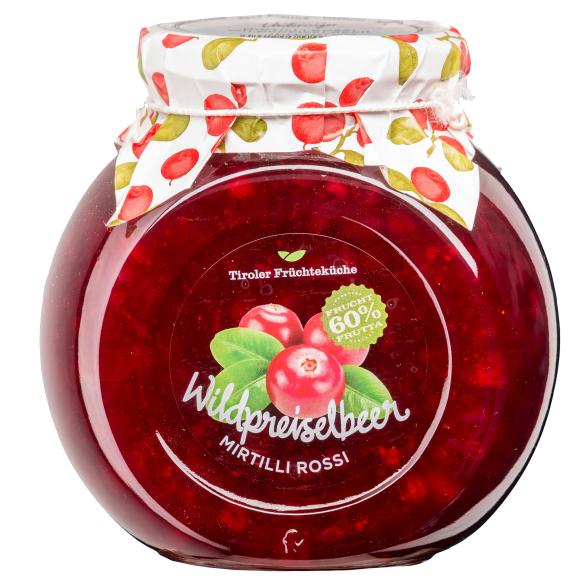 Wildpreiselbeerkompott mit 60% Fruchtanteil