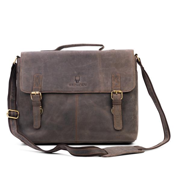 WILDHORN Büffelledertasche dunkelbraun