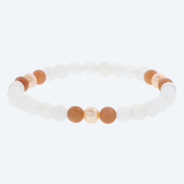 Armband Achat, Sonnenstein, Perle