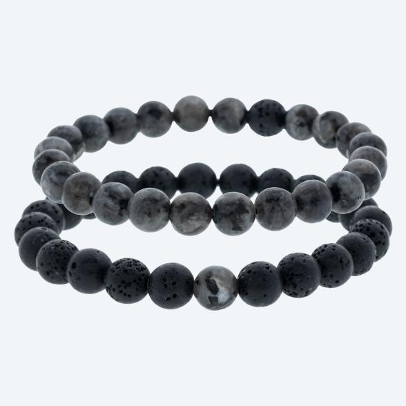SET: 2x Armband Spektrolith, Lava