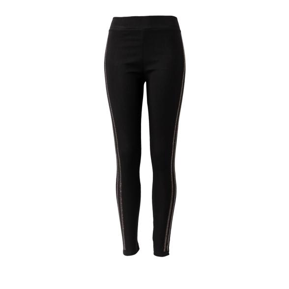 Antonio Damen Leggings mit Strass, schwarz