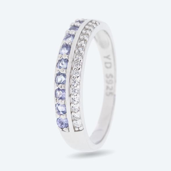Ring 925 St. Silber rhodiniert Tansanit