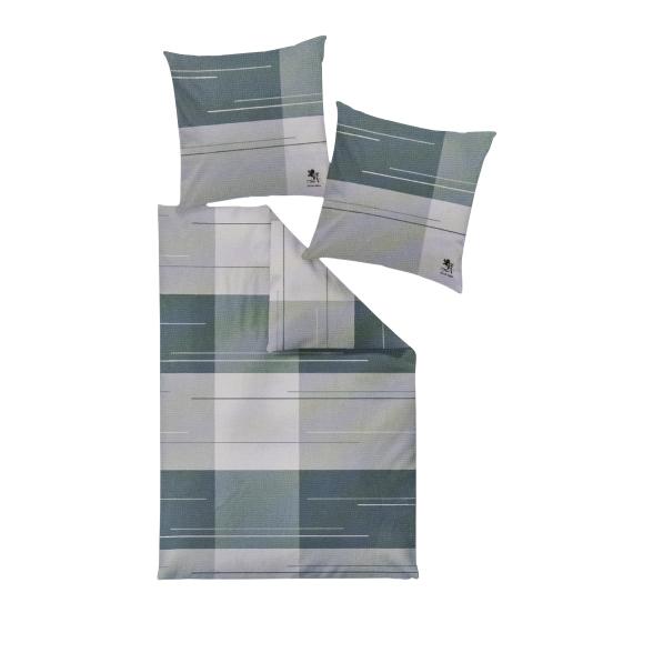 4004406406349 - Bettwäsche 4tlg feine Querstreifen grü