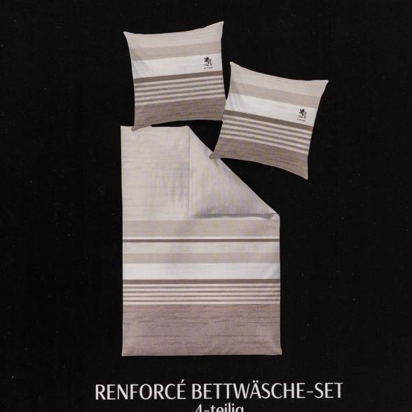 4004406406295 - Bettwäsche 4tlg Querstreifen natur