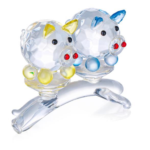 Crystal Dreams Glücksschweinpärchen auf Ast