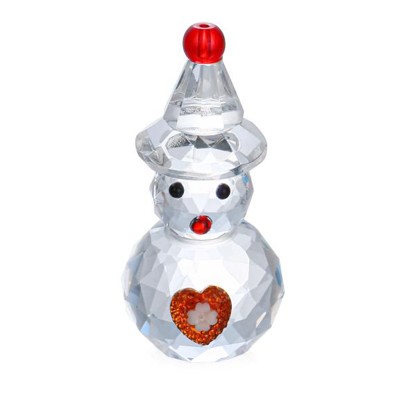 Crystal Dreams Schneemann 6,5cm mit Herz