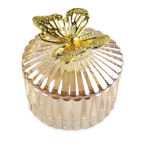 Crystal Dreams Deckeldose Schmetterling Karamell