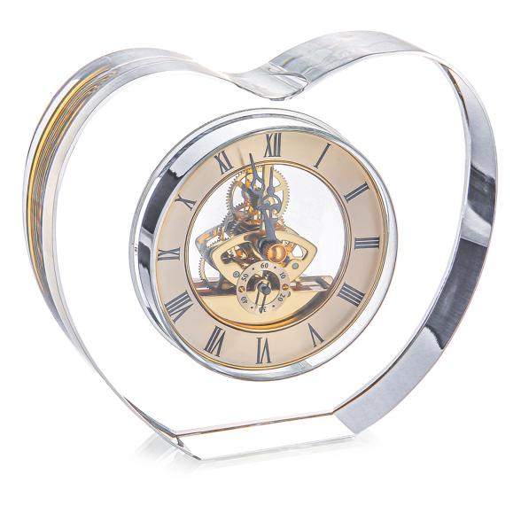 Crystal Dreams Tischuhr 13cm Herzform