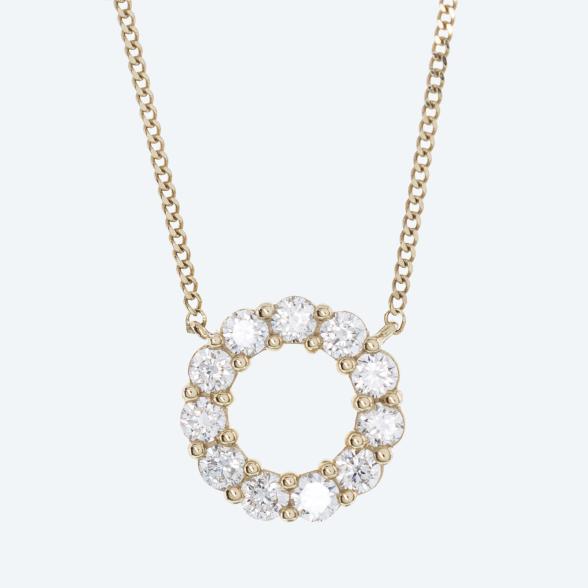 LG Collier 375 Gelbgold Brillanten