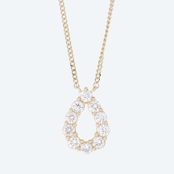 LG Mittelteil-Collier 375 Gelbgold Brillanten