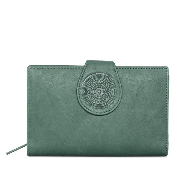 TESORO Lederbörse grün