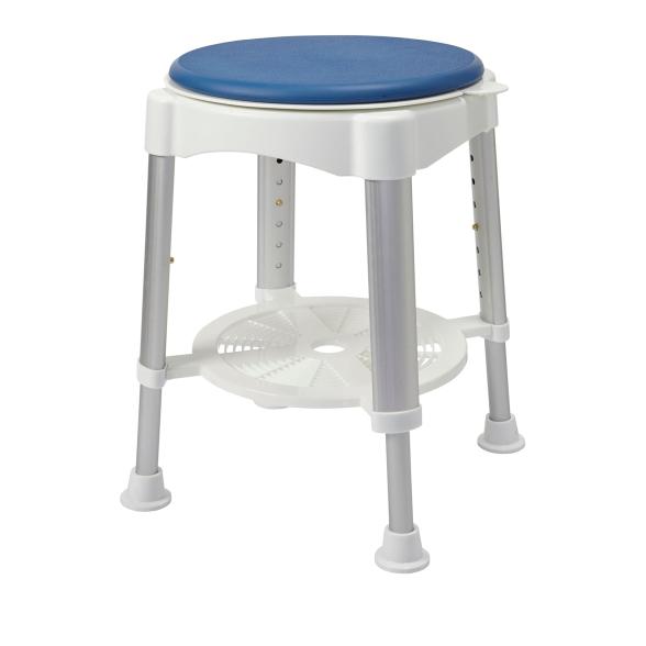 Drehbarer Duschhocker Blau, höhenverstellbar