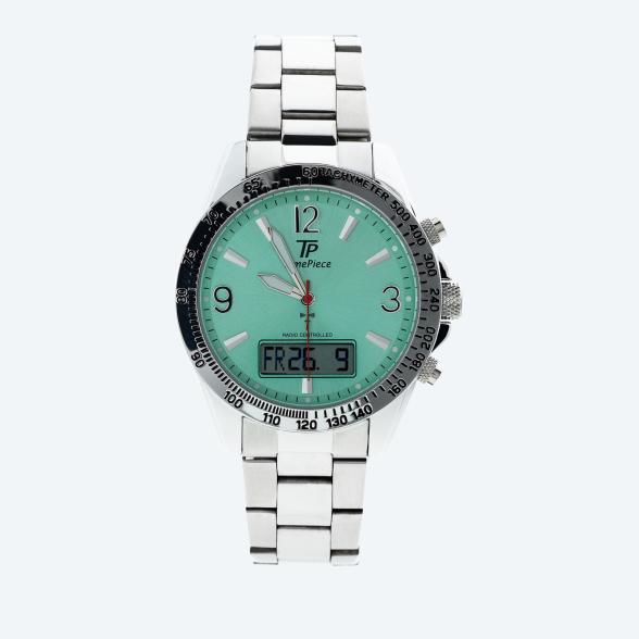 4260736036520 - Time Piece Herren-Funkuhr Big Date mintgrün