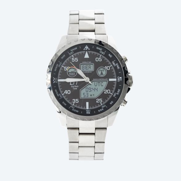 4260736036650 - Funk-Solar Herrenuhr World Timer schwarz