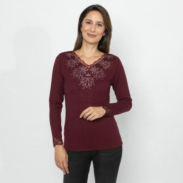 TRENDS by J. Leibfried Pullover bordeaux