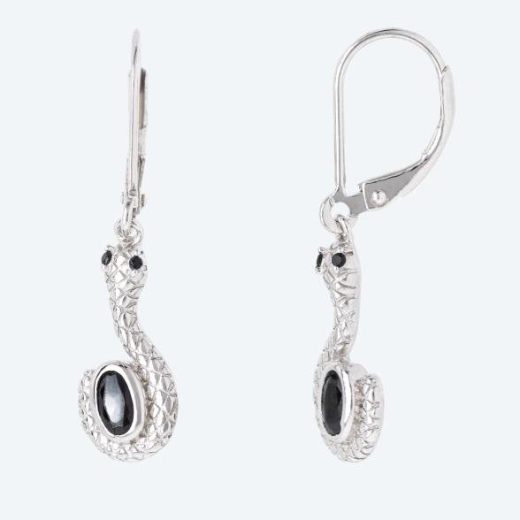 Ohrhänger 925 rhodiniert Spinell