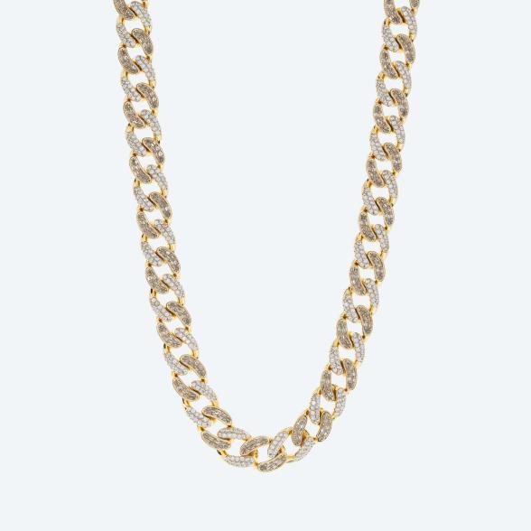 Collier 925 Sterling Silber vergoldet Zirkonia