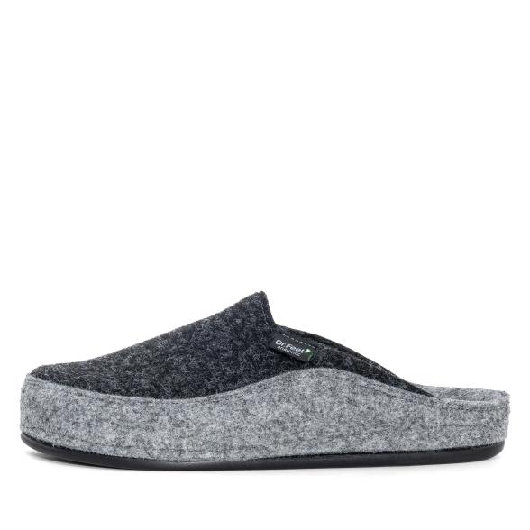 Dr. Feet Herrenhausschuhe grau