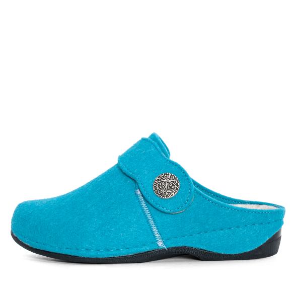 Dr. Feet Damenhausschuhe türkis