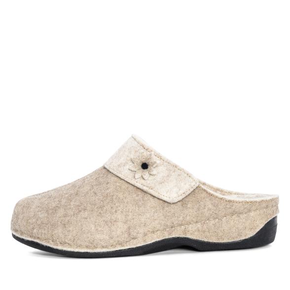 Dr. Feet Damenhausschuhe beige/creme