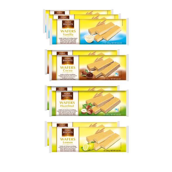 Waffeln gemischt 9er Set 5x Vanille; 4x Schoko