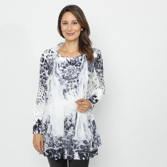 TRENDS by J. Leibfried 2 in 1 Shirt schwarz/ weiß