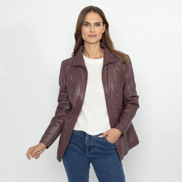 OTTO KERN Damen-Lederjacke 'Navarra' beere