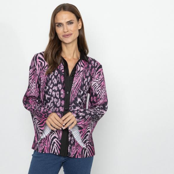 TRENDS by J. Leibfried Plissee-Bluse multicolor