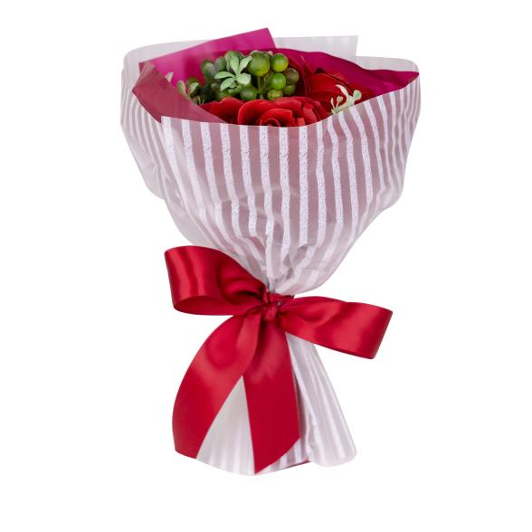 Badeblüte-Rosenstrauß dunkelrot