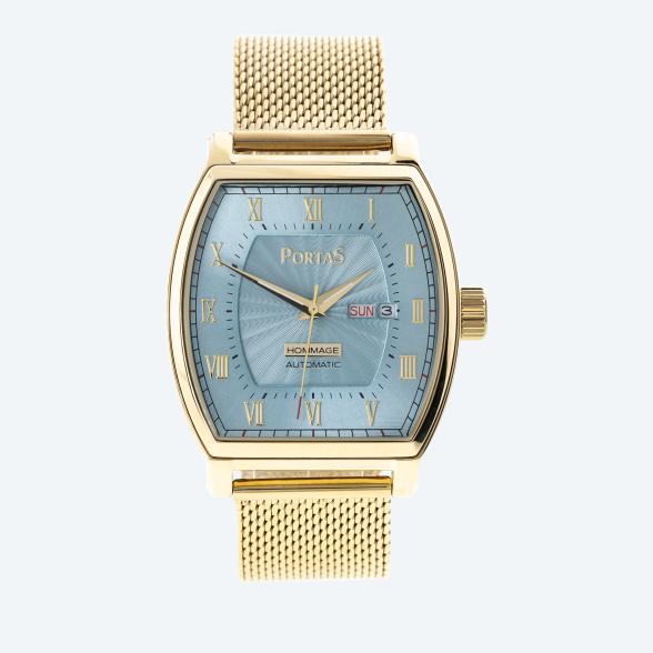 4061777102171 - Herren-Automatikuhr Kästner gold-eisblau