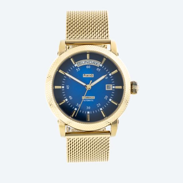 4061777102102 - Herren-Automatikuhr Ernstthal gold-blau