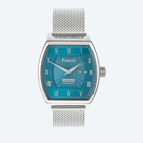 4061777102195 - Herren-Automatikuhr Kästner silber-petrol