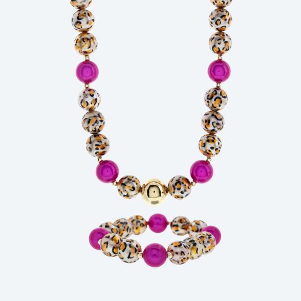 SET: Collier+Armband Muschelkernperle