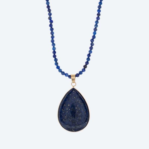 Kette mit Anhänger endlos Lapislazuli