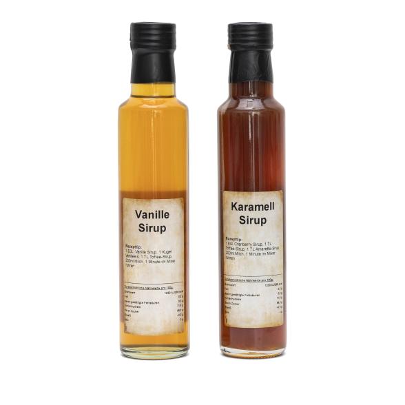 Vanille,- & Karamell Sirup 2er Set
