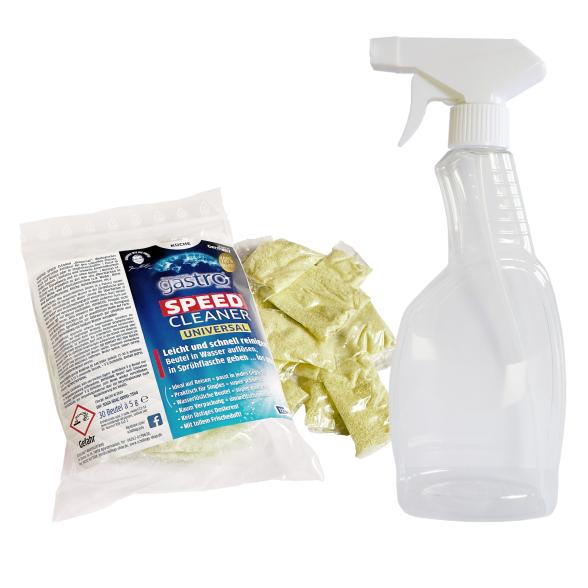 gastro Speed Cleaner Küche 30 Beutel Sprühflasche