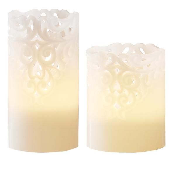 LED-Wachskerzen Ranke 2tlg.